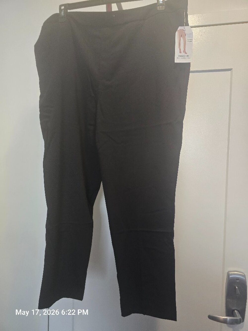 black Pull-On Dress Pants
